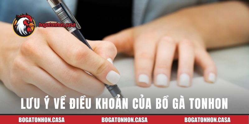 Lưu ý về điều khoản của bồ Tonhon